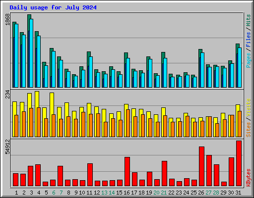Daily usage for July 2024