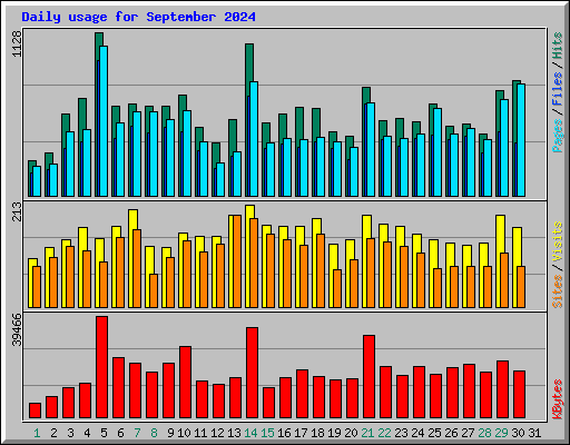 Daily usage for September 2024
