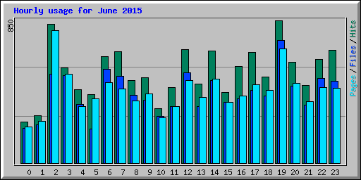 Hourly usage for June 2015