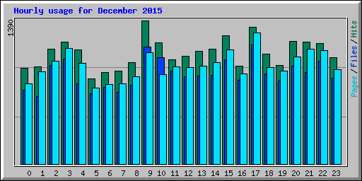 Hourly usage for December 2015