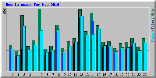 Hourly usage for May 2016