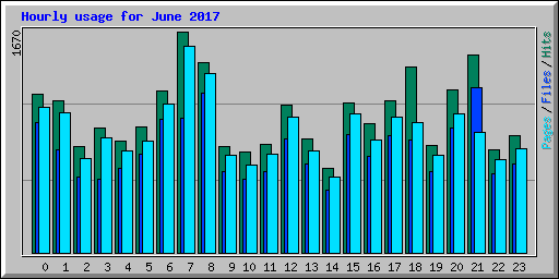 Hourly usage for June 2017
