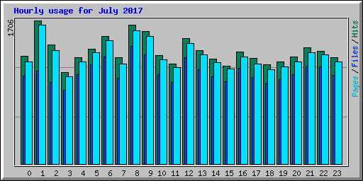 Hourly usage for July 2017