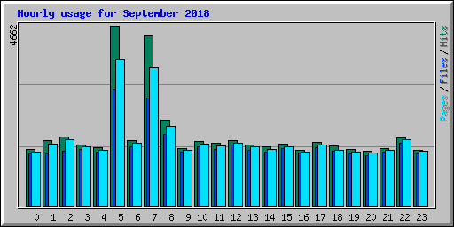 Hourly usage for September 2018