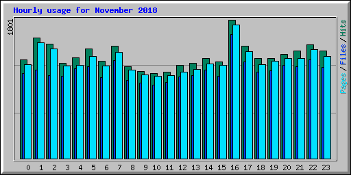 Hourly usage for November 2018