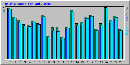 Hourly usage for July 2019