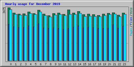 Hourly usage for December 2019