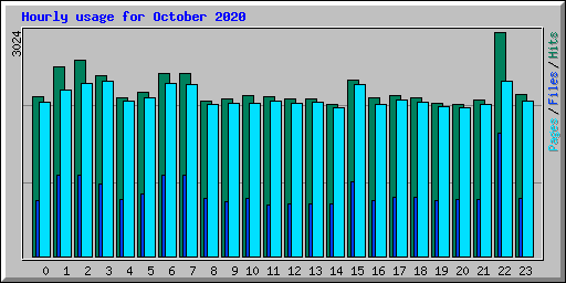Hourly usage for October 2020