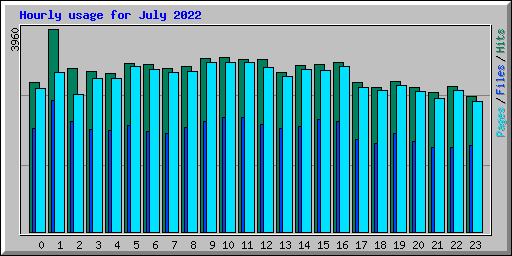 Hourly usage for July 2022