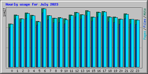 Hourly usage for July 2023