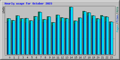 Hourly usage for October 2023