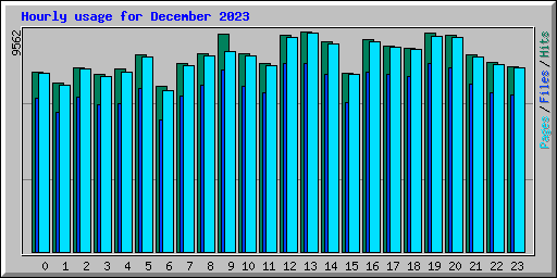 Hourly usage for December 2023