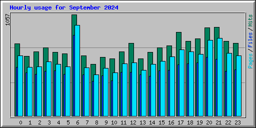 Hourly usage for September 2024