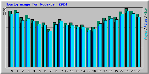 Hourly usage for November 2024