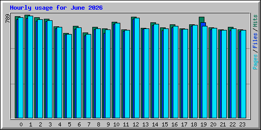 Hourly usage for June 2026