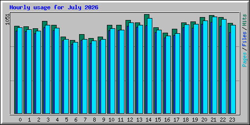 Hourly usage for July 2026